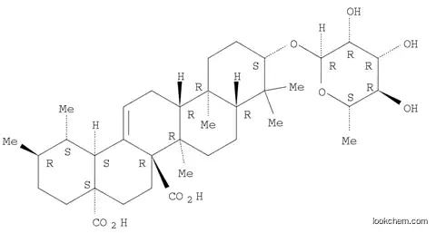 Molecular Structure of 104055-76-7 (Quinovic acid 3-O-alpha-L-rhaMnopyranoside)